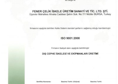 fener iskele kalite belgesi 3 400x284 - Cephe Platformu - KOSMOS SC4000